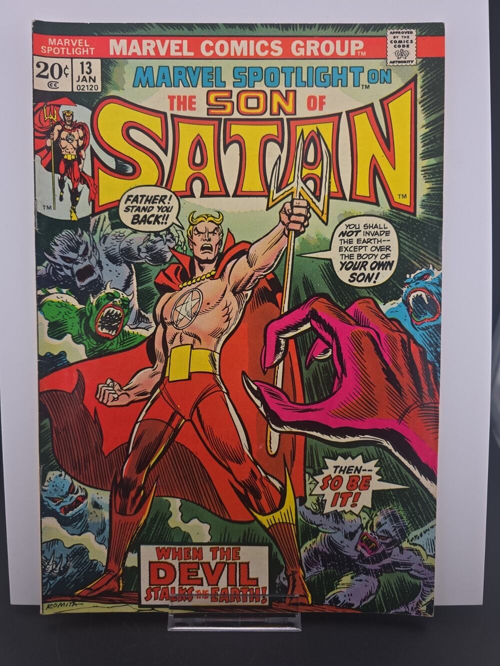 MARVEL SPOTLIGHT # 13 - (FN+) -THE SON OF SATAN-WHEN THE DEVIL STALKS THE EARTH